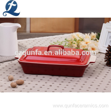 Custom Bake Tray With Ceramic Lid And Handle